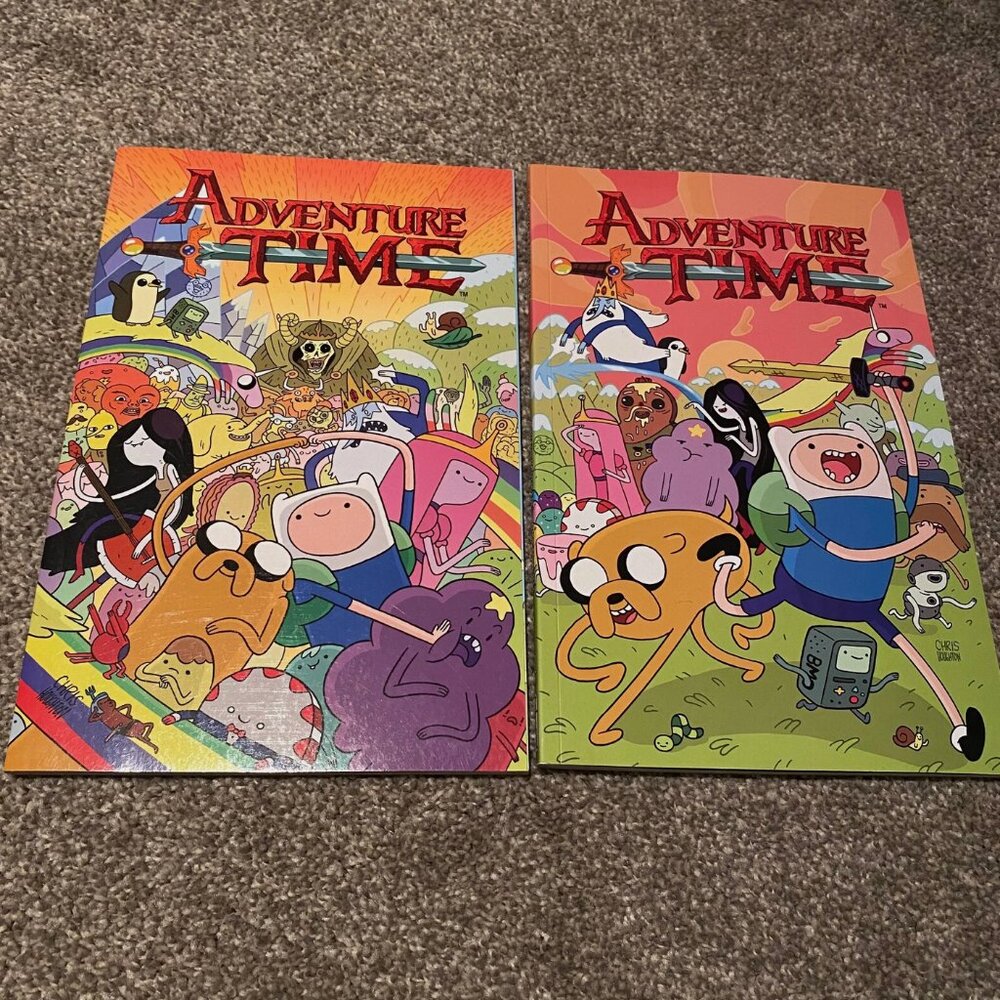 SIGNED with Sketch Adventure Time Vol 1-2 KaBoom! 2012 Ryan North Chris Houghton